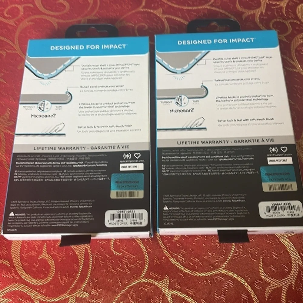 Lot of 2 Speck Presidio Pro iPhone Case - Blue and Pink